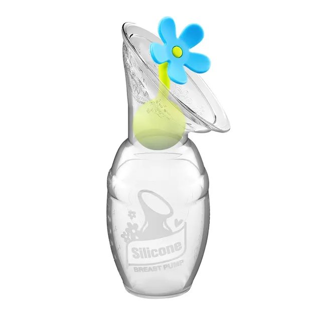 haakaa-gen-1-silicone-breast-pump-4-oz-with-flower-stopper-set image 1