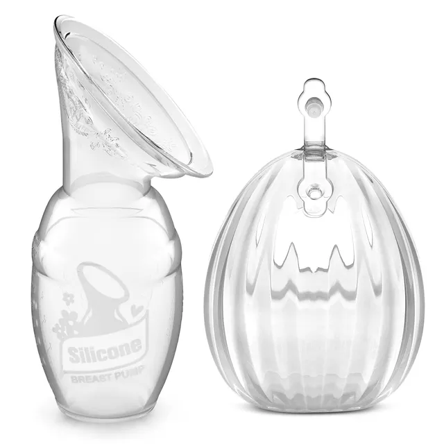 haakaa-manual-breast-pump-shell-wearable-milk-collector-combo-food-grade-silicon image 1