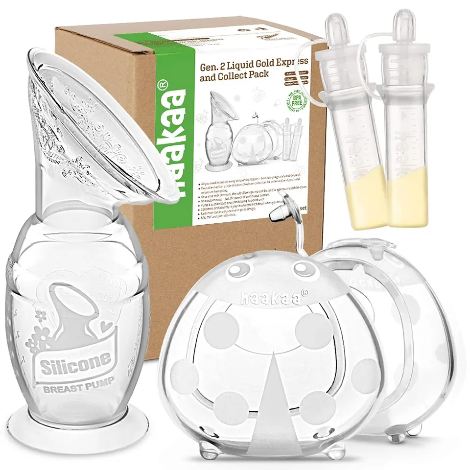 haakaa-manual-breast-pump-ladybug-breast-milk-collector-colostrum-collector-set- image 1