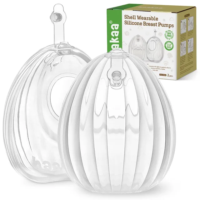 haakaa-shell-wearable-breast-pump-hands-free-passive-milk-collector-shield-for-n image 1