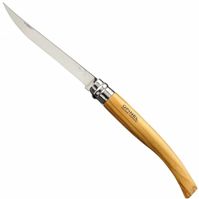 opinel-slim-series-fillet-folding-knife-stainless-steel-blade-beechwood-handle-v image 1