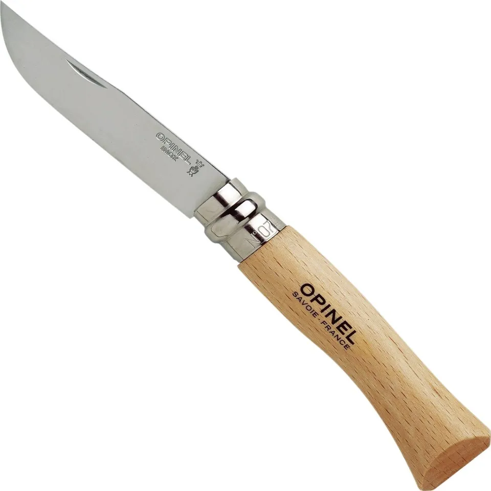 opinel-no-07-stainless-steel-folding-knife-with-virobloc-safety-ring image 1