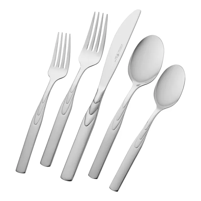 miyabi-henckels-rapture-45-piece-stainless-steel-flatware-set-with-teardrop-desi image 1