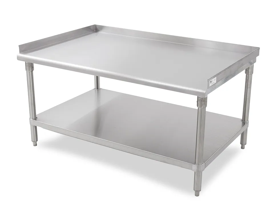 john-boos-gs6-3015ssk-16-gauge-stainless-steel-equipment-stand-30-w-x-15-d-with- image 1