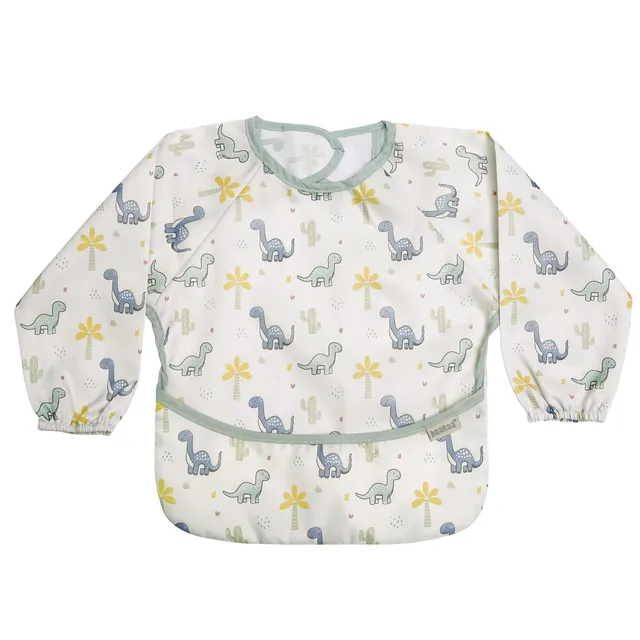 haakaa-long-sleeve-baby-bib-waterproof-adjustable-smock-bib-for-eating-painting- image 1