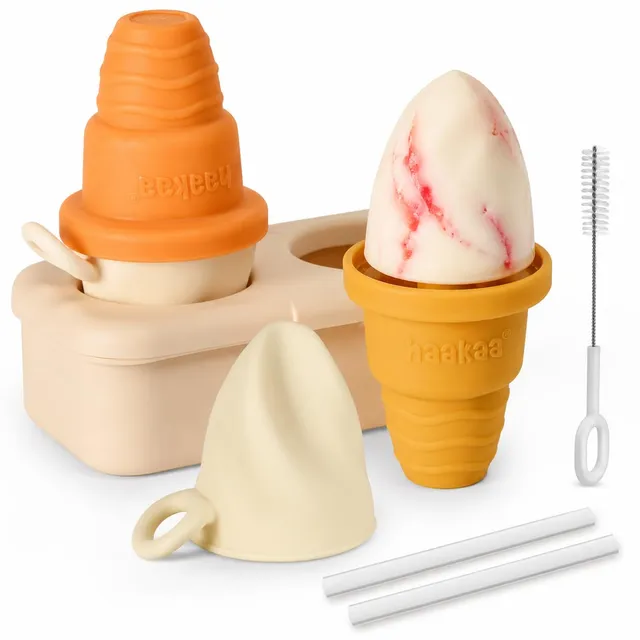 haakaa-ice-cream-cone-popsicle-mold-homemade-frozen-treats-maker-with-drip-catch image 1