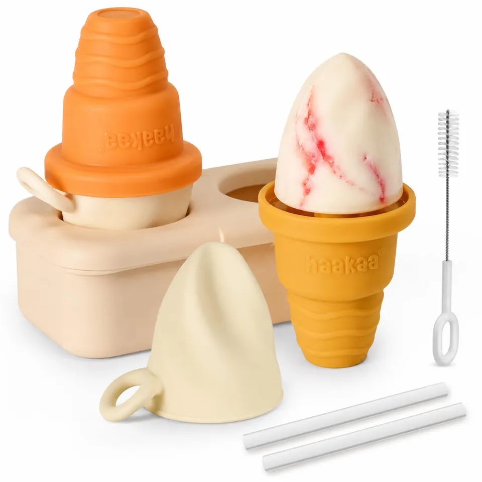 haakaa-ice-cream-cone-popsicle-mold-homemade-frozen-treats-maker-with-drip-catch image 1