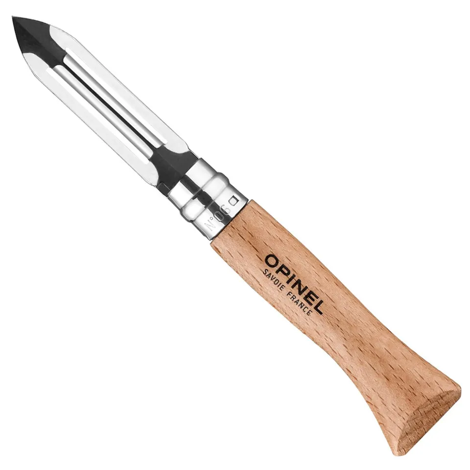 opinel-no-6-folding-peeler-compact-stainless-steel-outdoor-camp-kitchen-and-picn image 1