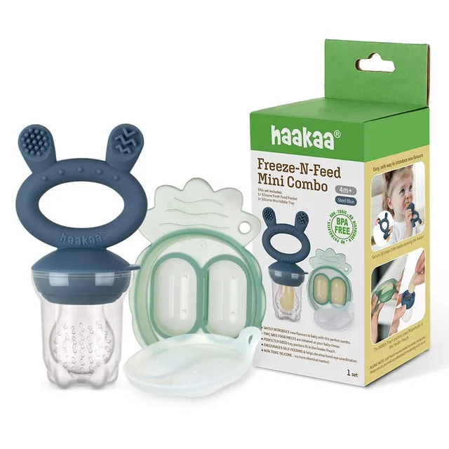 haakaa-freeze-n-feed-mini-combo-silicone-food-feeder-mini-nibble-tray-for-baby-s image 1