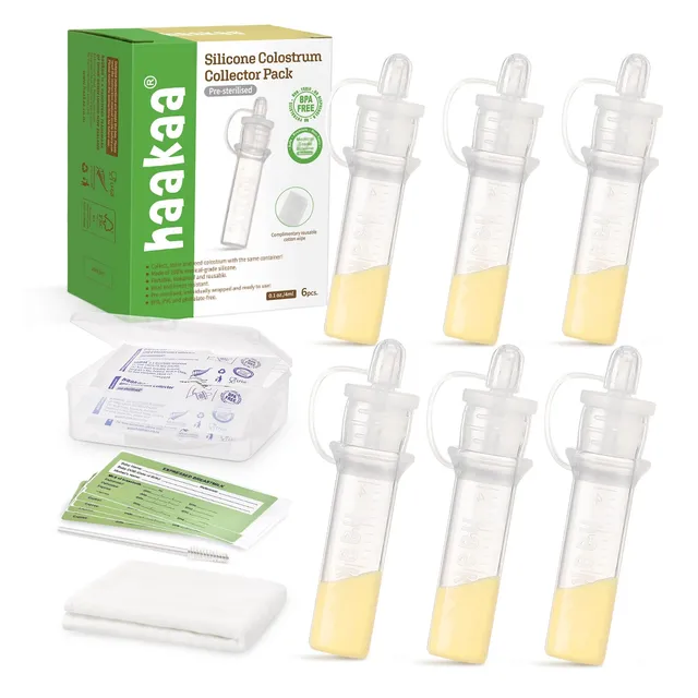 haakaa-colostrum-collector-set-with-storage-case-and-cotton-wipe-4ml-6-pcs image 1