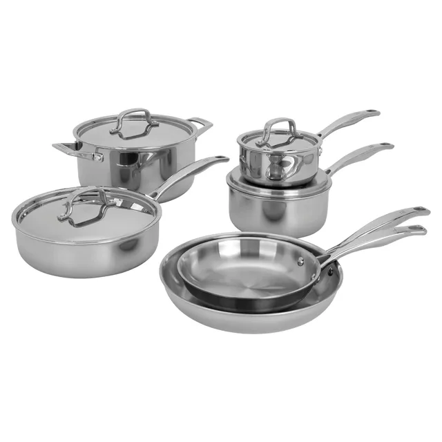 miyabi-henckels-realclad-10-piece-tri-ply-stainless-steel-cookware-set-with-dutc image 1