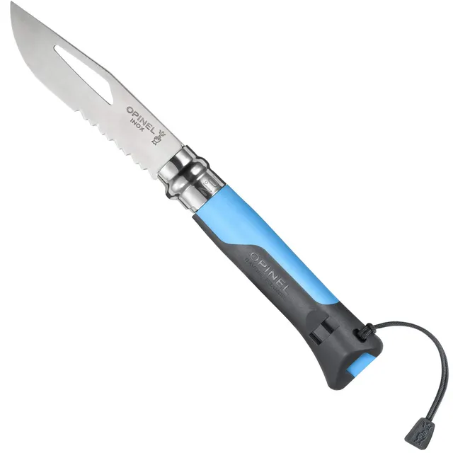 opinel-no-08-outdoor-folding-knife-multitool-partially-serrated-stainless-steel- image 1