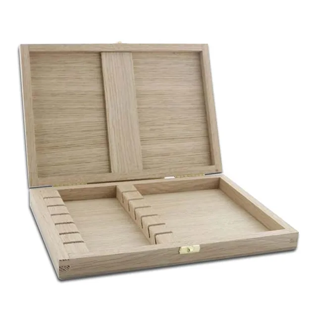 opinel-6-slot-oak-wood-steak-knife-storage-box image 1