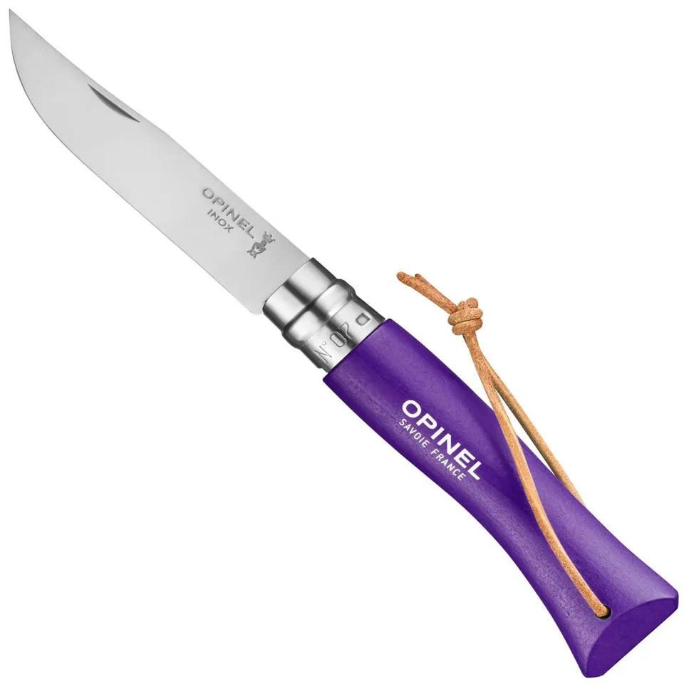 opinel-no-07-colorama-stainless-steel-pocket-knife-with-lanyard image 1