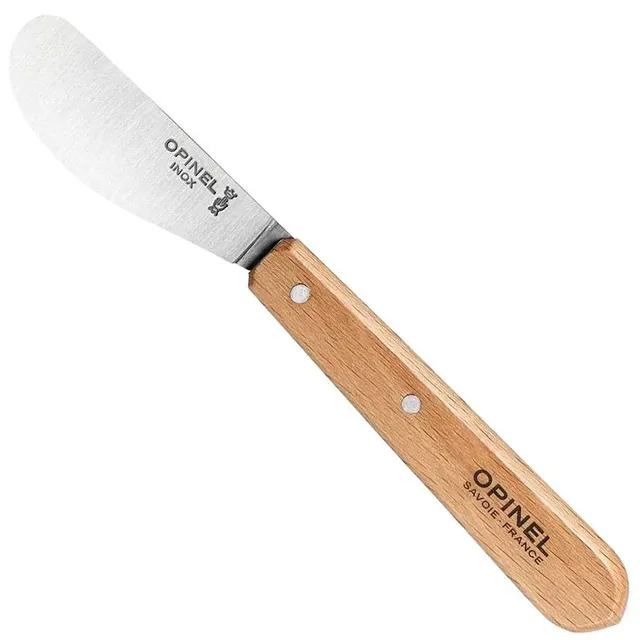 opinel-no-117-spreading-and-butter-knife-with-painted-hornbeam-wood-handle-natur image 1
