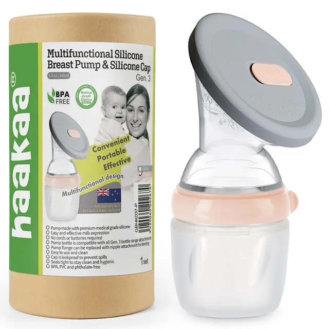 haakaa-gen-3-manual-breast-pump-5-4oz-160ml-silicone-milk-collector-with-silicon image 1