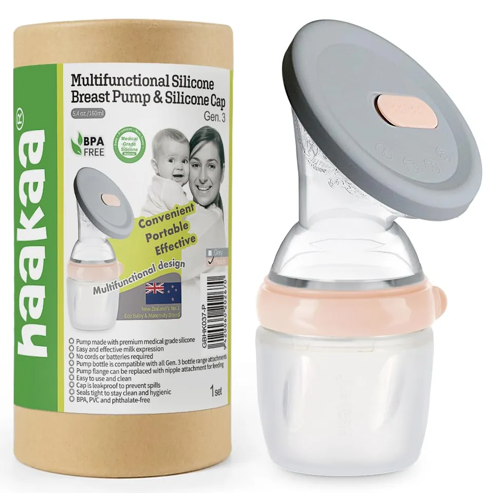 haakaa-gen-3-manual-breast-pump-5-4oz-160ml-silicone-milk-collector-with-silicon image 1