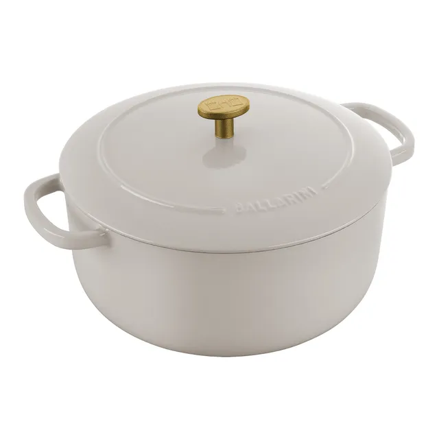 ballarini-bellamonte-cast-iron-dutch-oven-with-lid-4-25qt-crema-white-enameled-c image 1