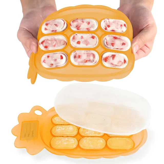 haakaa-silicone-nibble-freezer-tray-breastmilk-popsicle-mold-baby-food-feeder-tr image 1
