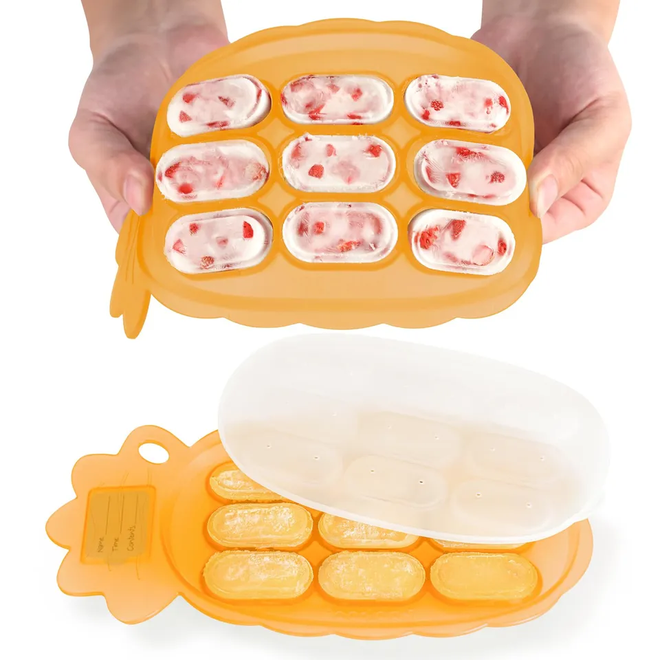 haakaa-silicone-nibble-freezer-tray-breastmilk-popsicle-mold-baby-food-feeder-tr image 1