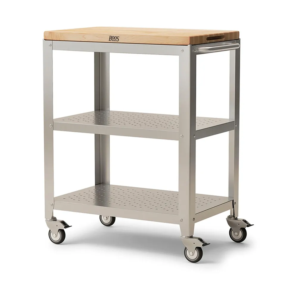 john-boos-cucina-culinarte-kitchen-cart-rolling-prep-table-with-removable-maple- image 1