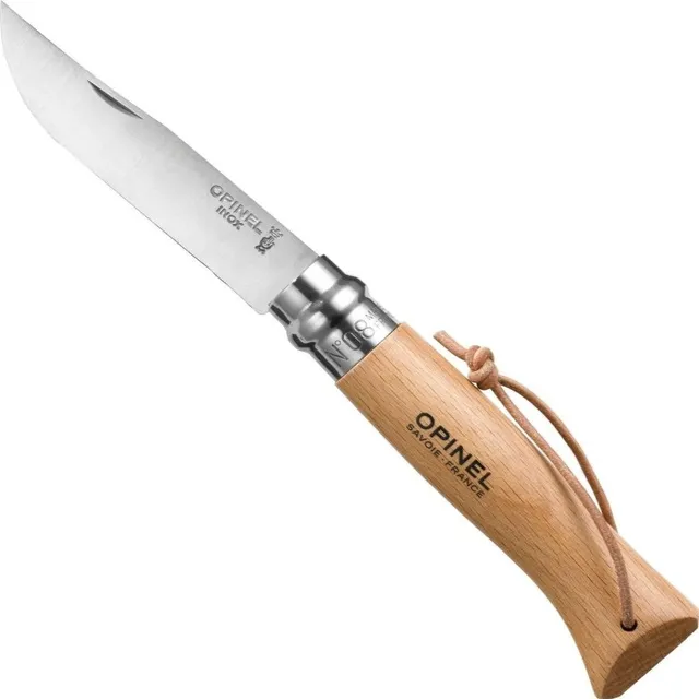 opinel-no-08-stainless-steel-folding-knife-with-lanyard-colorama image 1