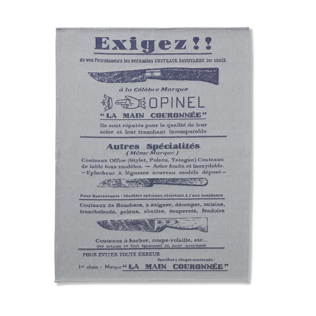opinel-dish-towel-exigez-100-cotton-reversible-kitchen-accessory image 1