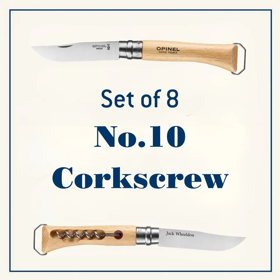 opinel-no-10-corkscrew-folding-knife-with-bottle-opener-engraved-gift-bundle-set image 1