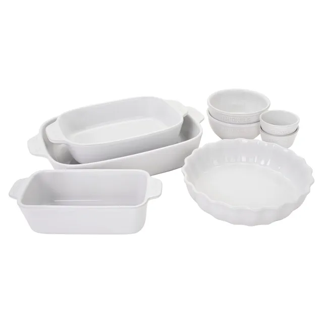 henckels-ceramic-8-piece-mixed-bakeware-serving-set-white image 1