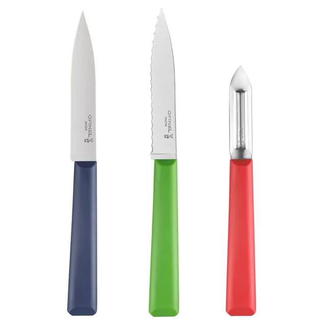 opinel-small-kitchen-prep-knife-set-essentials-2-paring-knives-peeler-dishwasher image 1