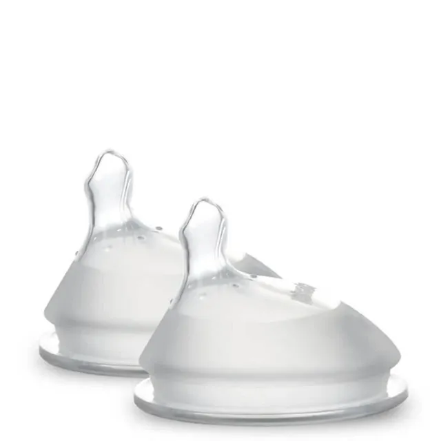 haakaa-gen-3-silicone-orthodontic-bottle-nipple-medium-flow-2-pack-compatible-wi image 1