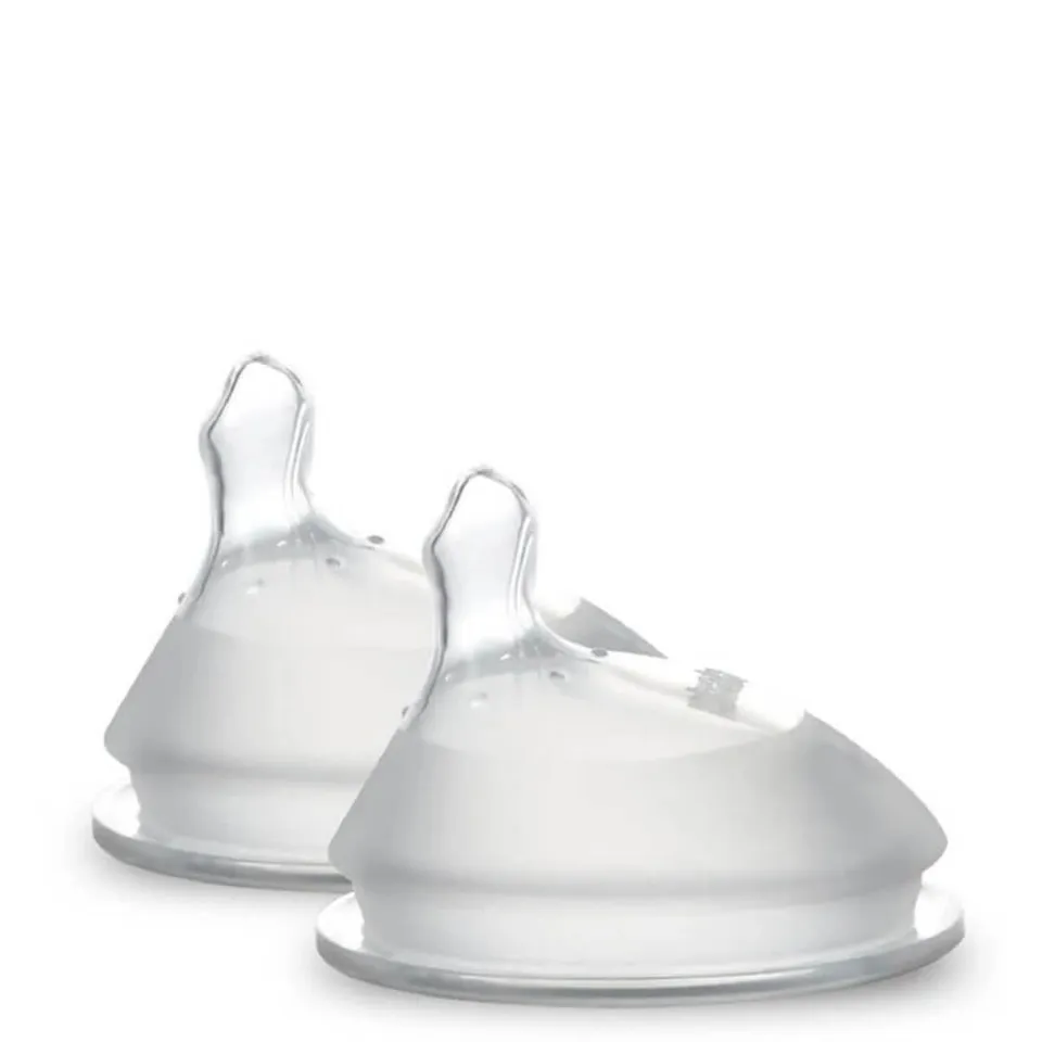 haakaa-gen-3-silicone-orthodontic-bottle-nipple-medium-flow-2-pack-compatible-wi image 1