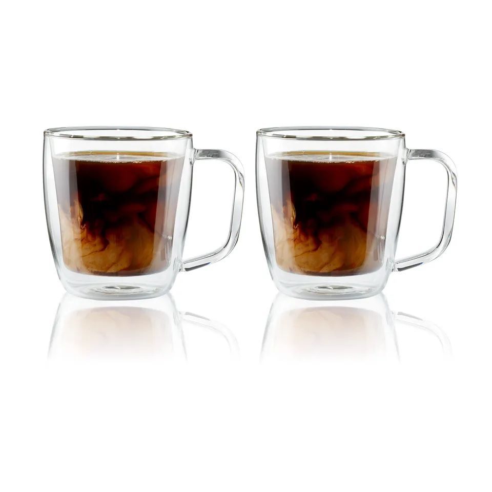 henckels-cafe-roma-2-piece-double-wall-glassware-set-12oz-coffee-mugs image 1