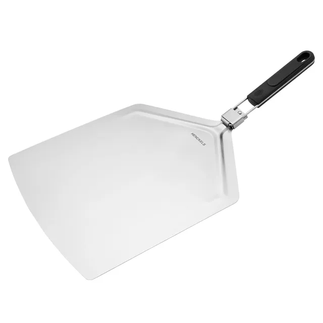 henckels-bbq-stainless-steel-pizza-peel-foldable-long-handle-pizza-turner-for-ou image 1