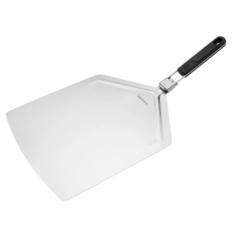 henckels-bbq-stainless-steel-pizza-peel-foldable-long-handle-pizza-turner-for-ou image 1