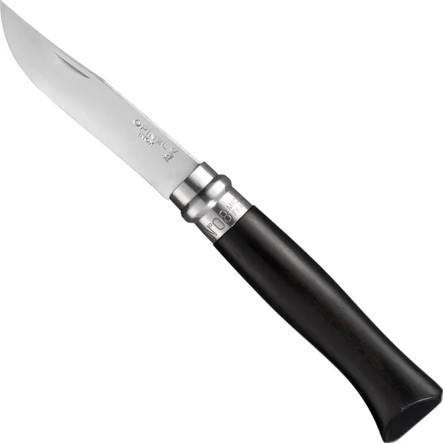 opinel-no-08-ebony-polished-stainless-steel-folding-knife image 1