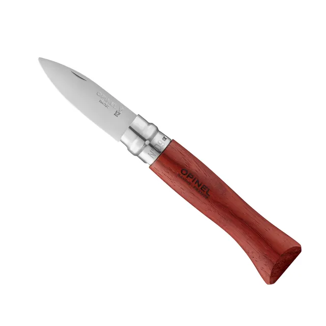opinel-no-09-stainless-steel-folding-oyster-shellfish-knife-with-padouk-handle image 1