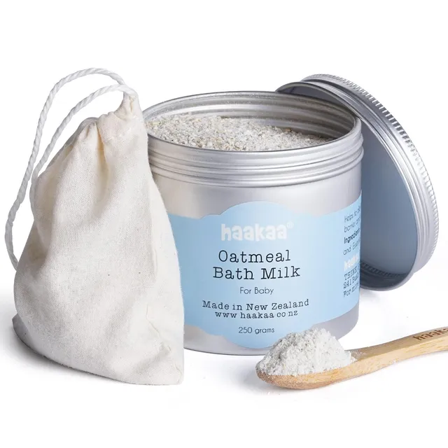 haakaa-oatmeal-baby-bath-milk-natural-colloidal-oatmeal-hypoallergenic-250g image 1