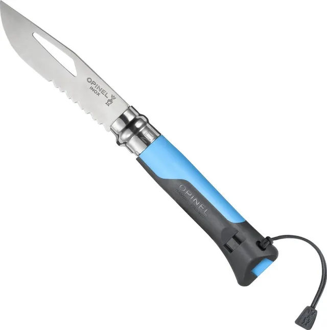 opinel-no-08-stainless-steel-folding-knife-outdoor-with-survival-whistle-second- image 1