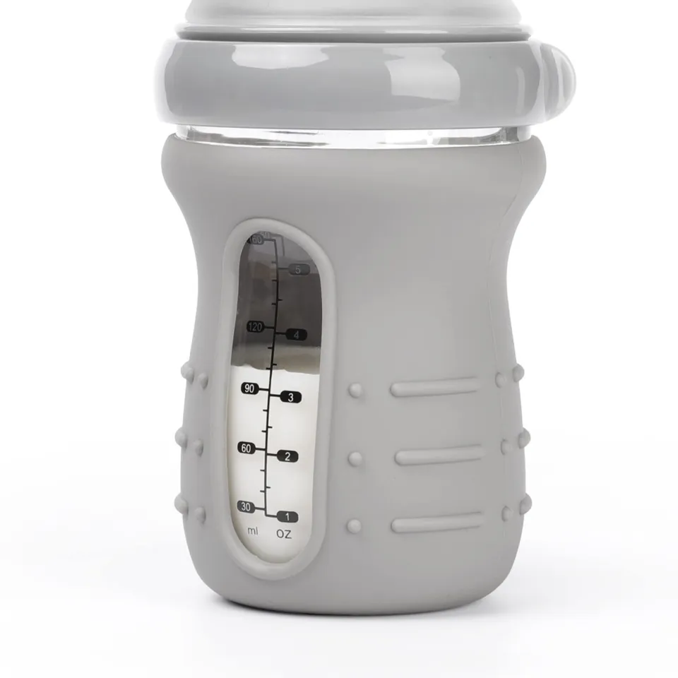 haakaa-glass-baby-bottle-sleeve-non-slip-silicone-cover-for-wide-neck-glass-bott image 1