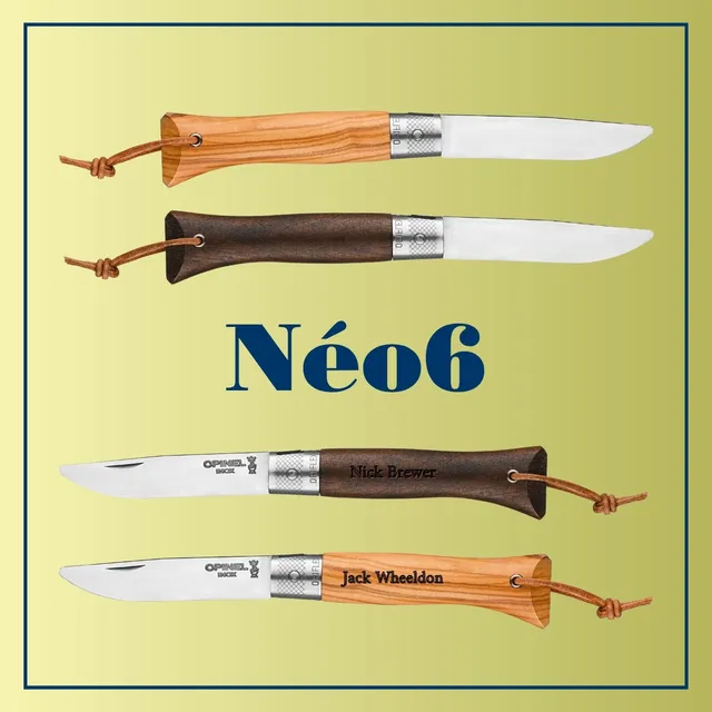 opinel-n-o6-engraved-gift-bundle-set-of-6-everyday-carry-folding-knives-with-cus image 1