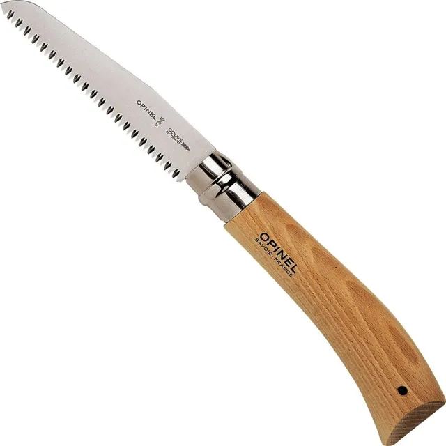 opinel-no-12-carbon-steel-folding-saw-4-inch-capacity-beechwood-handle image 1
