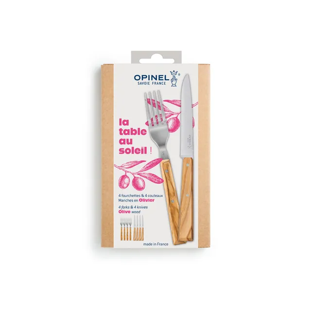opinel-table-au-soleil-set-8-piece-olive-wood-flatware image 1