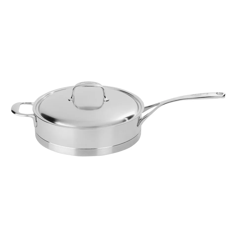 demeyere-atlantis-2-6-quart-saut-pan-with-lid-7-layer-stainless-steel-induction- image 1