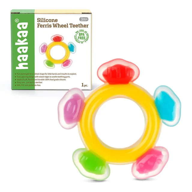 haakaa-silicone-ferris-wheel-teether-freezer-teething-toy-for-babies-3-months-bp image 1