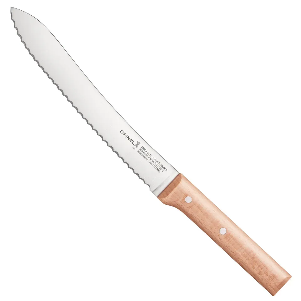 opinel-parallele-wooden-8-inch-bread-knife-with-serrated-blade image 1