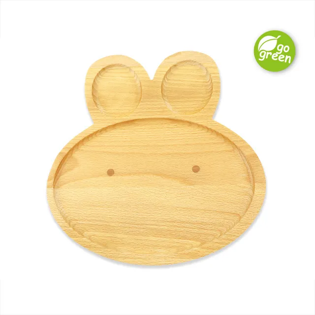 haakaa-wooden-bunny-plate-1-pk image 1