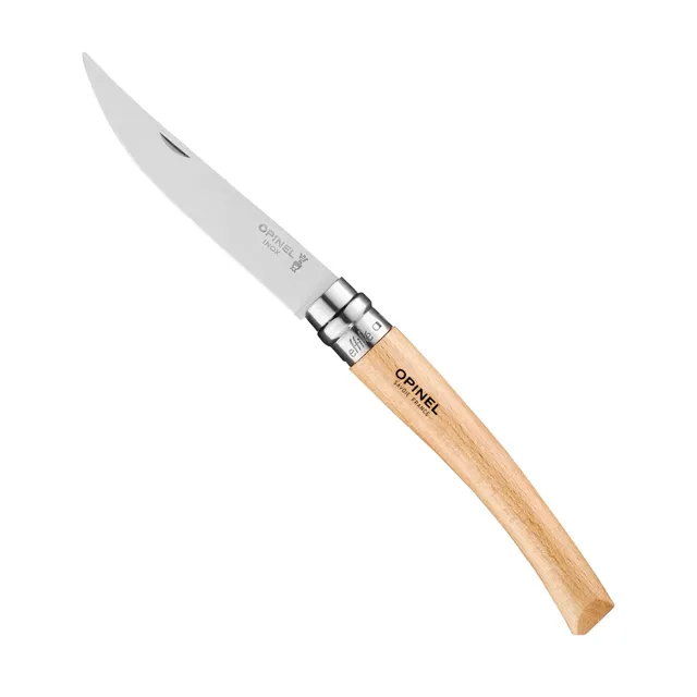 opinel-no-10-effil-stainless-steel-slim-folding-knife-second-chance-beech-olive- image 1