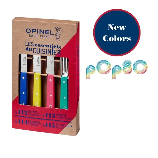 opinel-essential-kitchen-knife-set-with-paring-vegetable-serrated-paring-knives- image 1