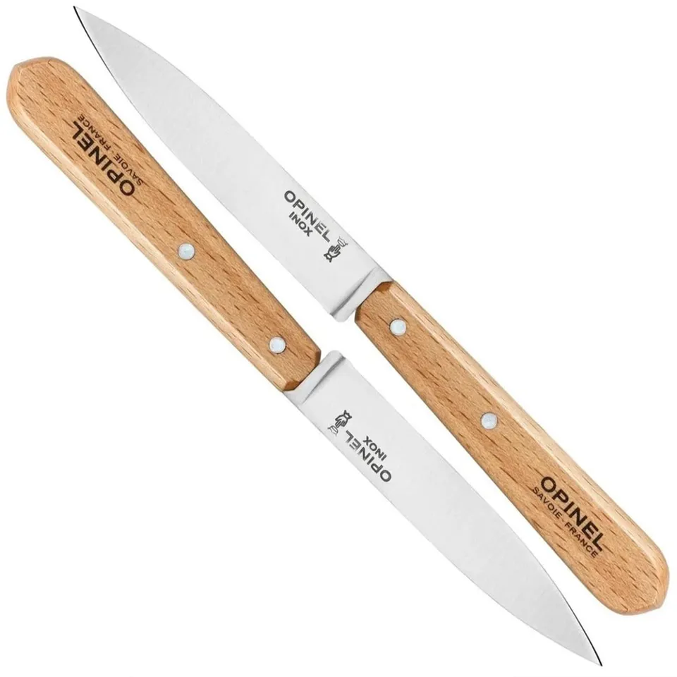 opinel-no-112-paring-knife-set-2-piece-sandvik-12c27-steel-beechwood-handles image 1
